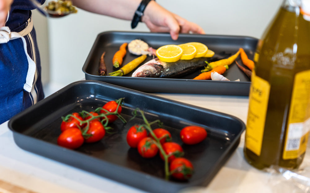 Hard Anodised Shallow Roasting Dish, 14" - Premium Home from Mermaid - Just £48.99! Shop now at Chabrias Ltd