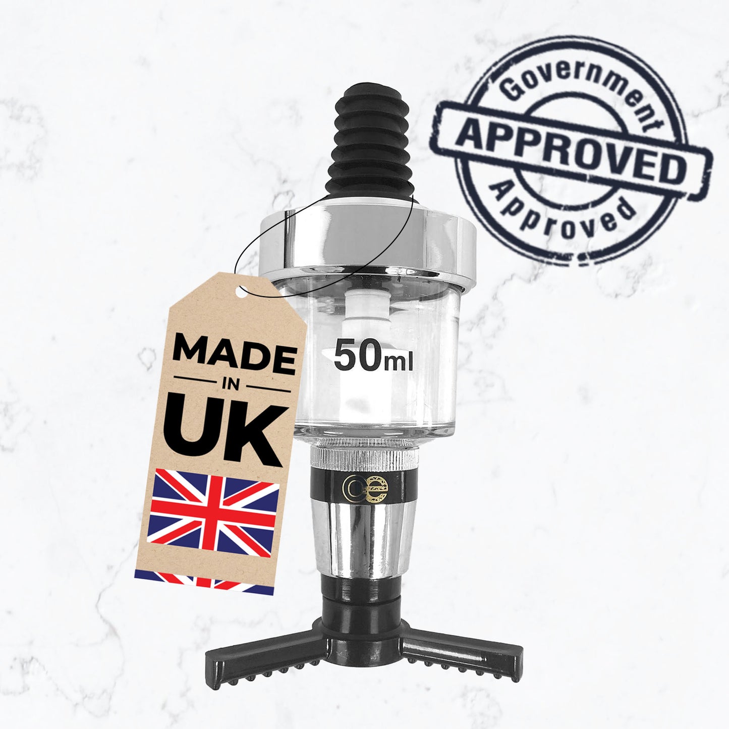 Bar Optic Measure, Traditional Chrome, 50ml - Premium Home from Chabrias Ltd - Just £7.99! Shop now at Chabrias Ltd