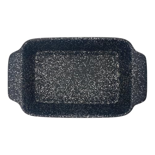 Non Stick ILAG Coating Black Silver Speckle Ceramic Roaster Casserole Dishes - Premium Kitchen from Chabrias Ltd - Just £9.45! Shop now at Chabrias Ltd
