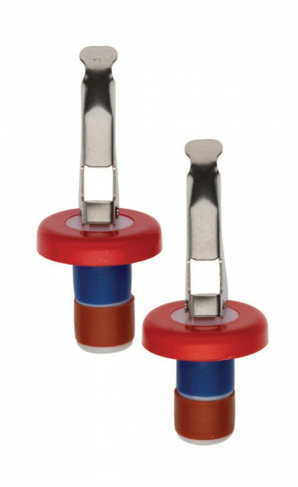 Chabrias Ltd Stainless Steel/Plastic Lever-Arm Bottle Stoppers/Bottle Openers (Set of 10) Sealers - Premium Kitchen from Chabrias Ltd - Just £6.16! Shop now at Chabrias Ltd