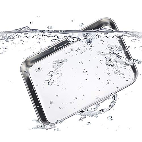 2x Stainless Steel Polished Baking Trays 40cm Non Toxic By Chabrias LTD - Premium Kitchen from Samuel Groves - Just £18.99! Shop now at Chabrias Ltd