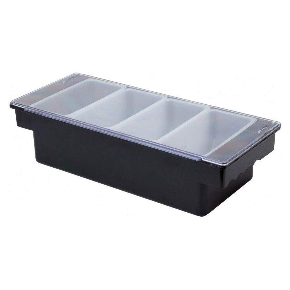 4 Part BLACK Plastic Condiment Holder - Premium BISS from Beaumont - Just £17.10! Shop now at Chabrias Ltd
