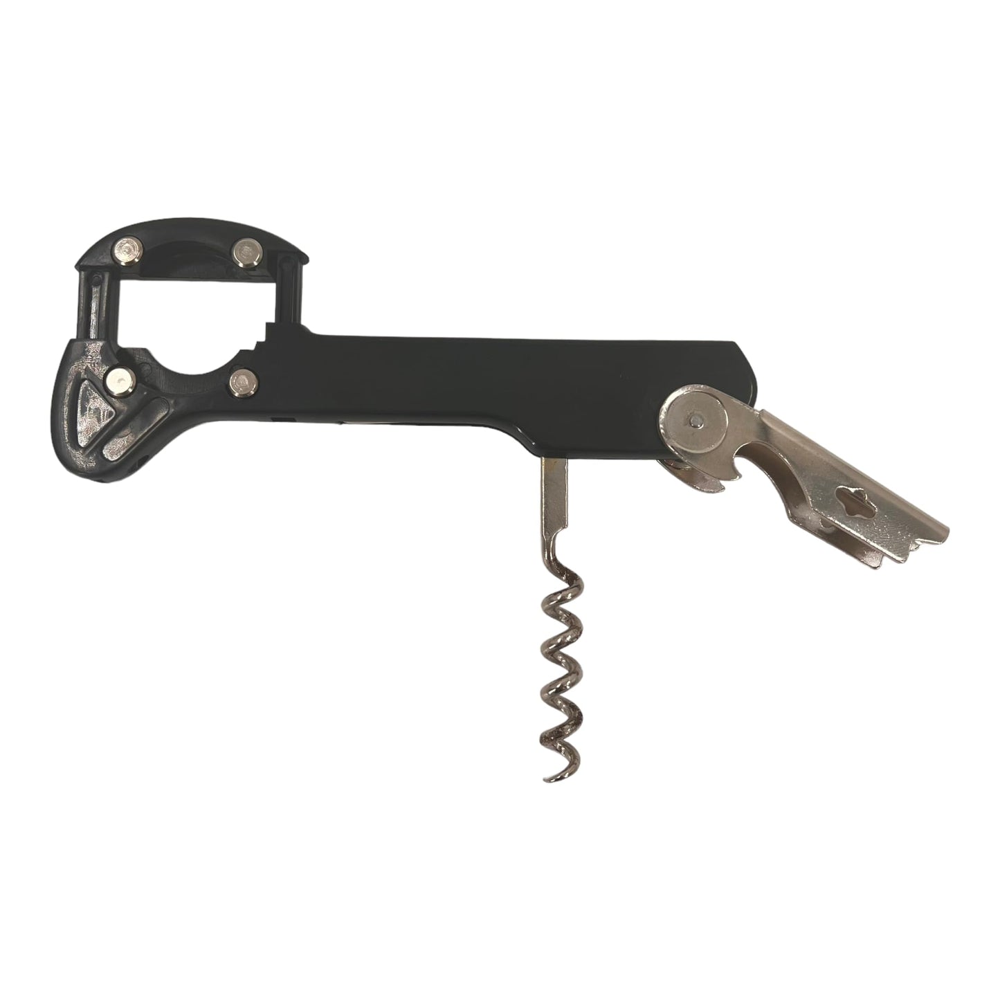 Premium Waiter's Friend Wine Opener with Cutting Wheel - Black Finish - Premium Kitchen from Chabrias Ltd - Just £5.69! Shop now at Chabrias Ltd