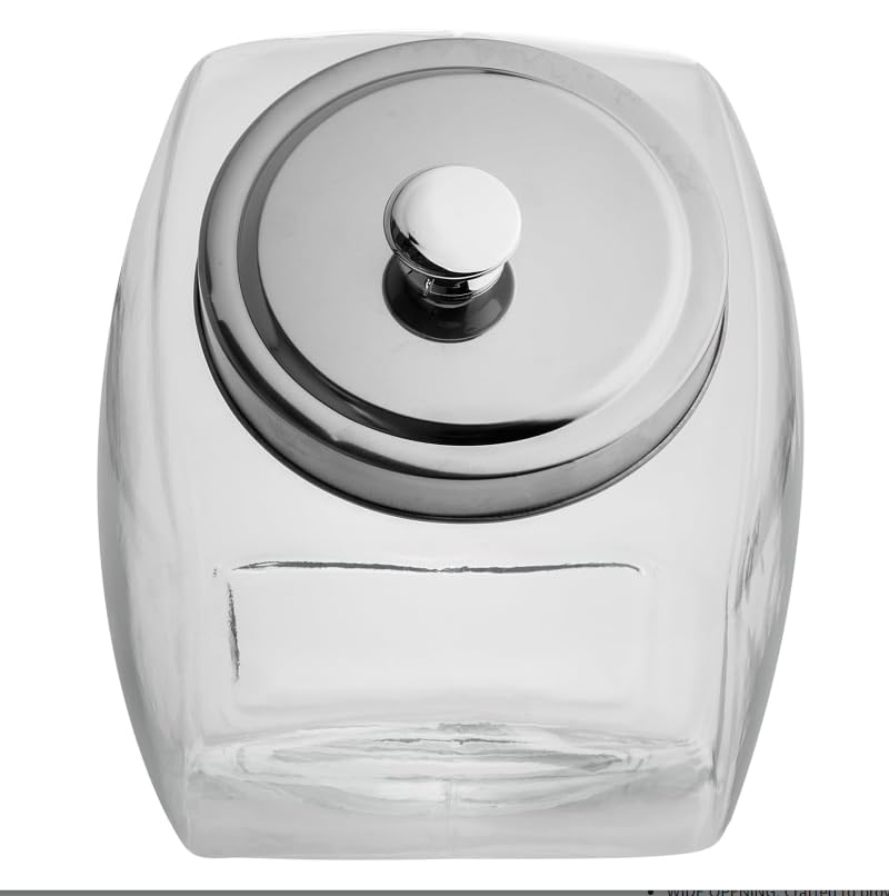Penny Glass Jar with Chrome Lid, 1 Gallon (4 pack) - Premium Home from Chabrias Ltd - Just £79.99! Shop now at Chabrias Ltd