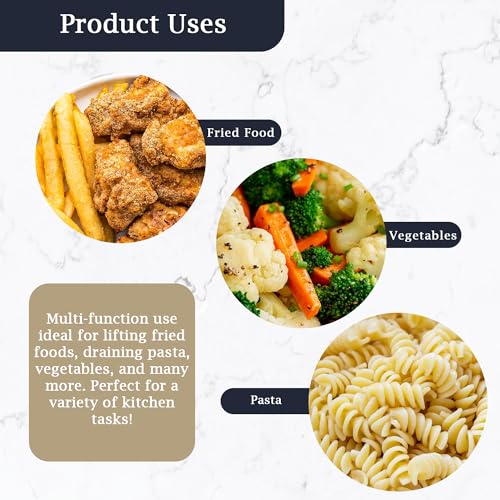 Samuel Groves Chip Basket, Wire Basket, Deep Frying Basket, Round Chip Basket, Draining Basket, Multi-Purpose Frying Baske, Blanching Basket - Premium Home from Samuel Groves - Just £7.59! Shop now at Chabrias Ltd