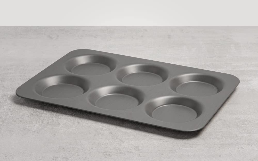 Hard Anodised 6-Hole Yorkshire Pudding Tray - Premium Kitchen from Mermaid - Just £39.99! Shop now at Chabrias Ltd