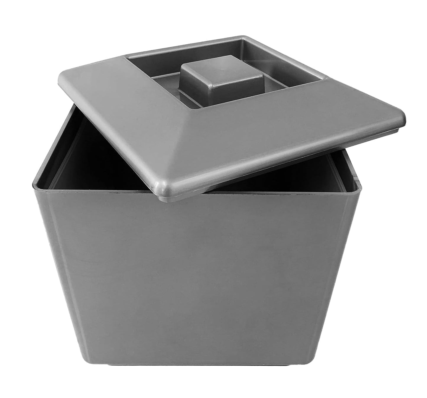 5 Litre Square Plastic Ice Bucket With Lid Double Walled Insulation Silver - Premium Kitchen from Chabrias Ltd - Just £14.24! Shop now at Chabrias Ltd