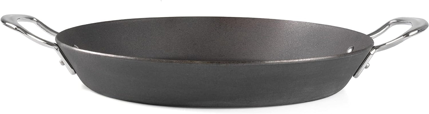 Samuel Groves Professional Seasoned Carbon Steel Range Frying Pan, Balti Dish, Paella Pan and BBQ Melting Pot, Indestructible Construction for Cooking Any Dish UK Made - Premium Kitchen from Samuel Groves - Just £33.25! Shop now at Chabrias Ltd