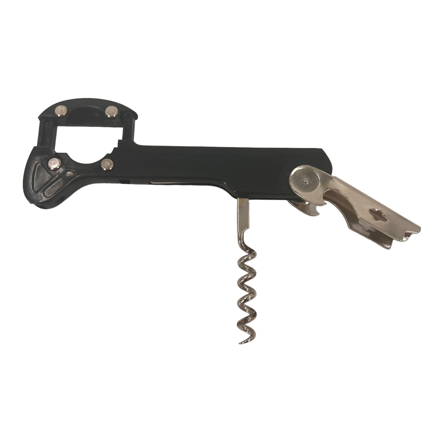 Premium Waiter's Friend Wine Opener with Cutting Wheel - Black Finish - Premium Kitchen from Chabrias Ltd - Just £5.69! Shop now at Chabrias Ltd