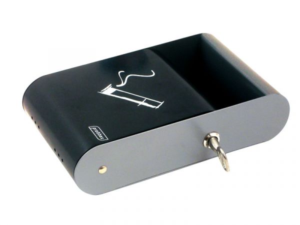 Wall-Mounted Ashtray, Stainless Steel Black, 3L - Premium Home from Probbax - Just £54.99! Shop now at Chabrias Ltd