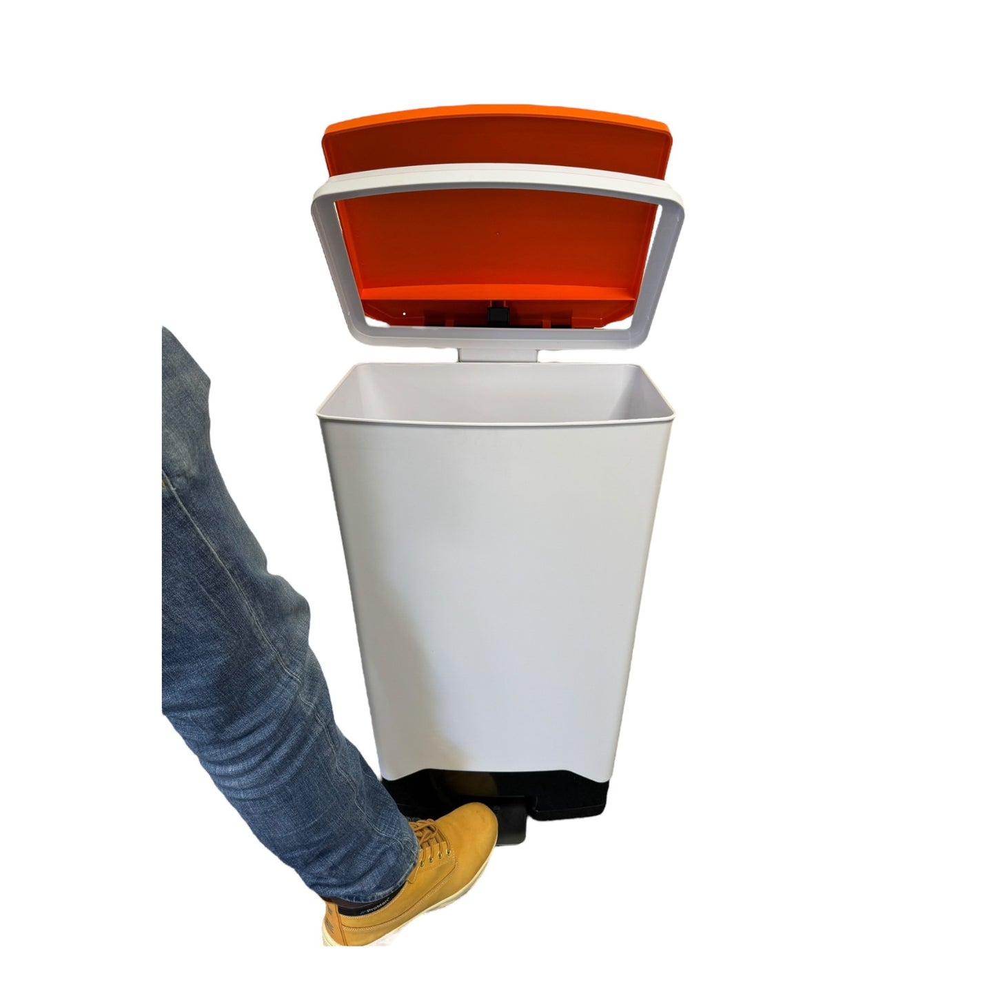 Plastic Fire Retardant Sack Holder, Orange Lid, 70L - Premium Bins from Chabrias Ltd - Just £174.99! Shop now at Chabrias Ltd