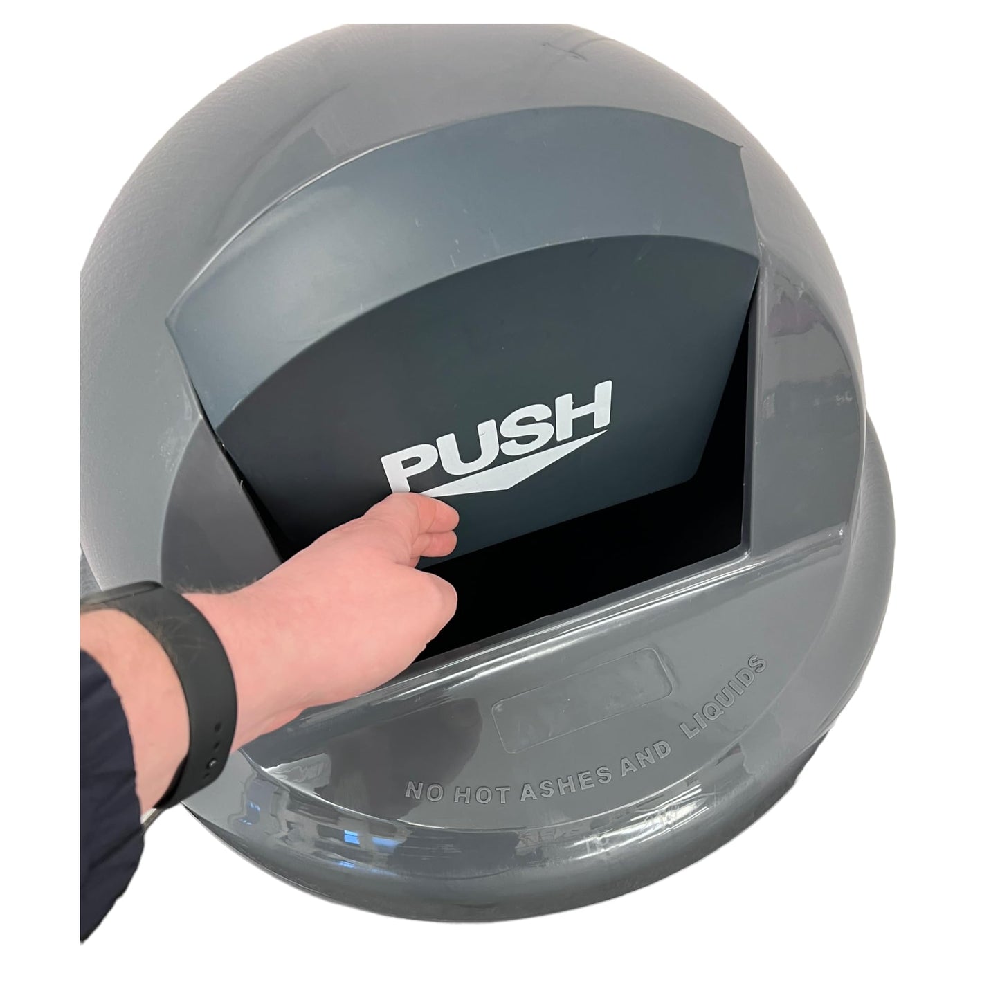 Chabrias Ltd Push Bin Dark Grey Plastic Rubbish Bin Recycling Bin Push Flap Lid Food Waste Heavy-Duty Bin - Premium BISS from Chabrias Ltd - Just £28.49! Shop now at Chabrias Ltd