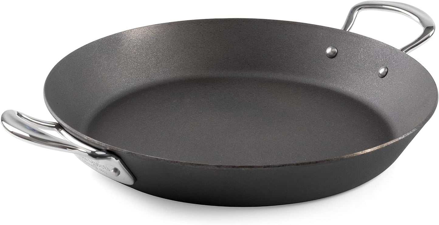 Samuel Groves Professional Seasoned Carbon Steel Range Frying Pan, Balti Dish, Paella Pan and BBQ Melting Pot, Indestructible Construction for Cooking Any Dish UK Made - Premium Kitchen from Samuel Groves - Just £33.25! Shop now at Chabrias Ltd