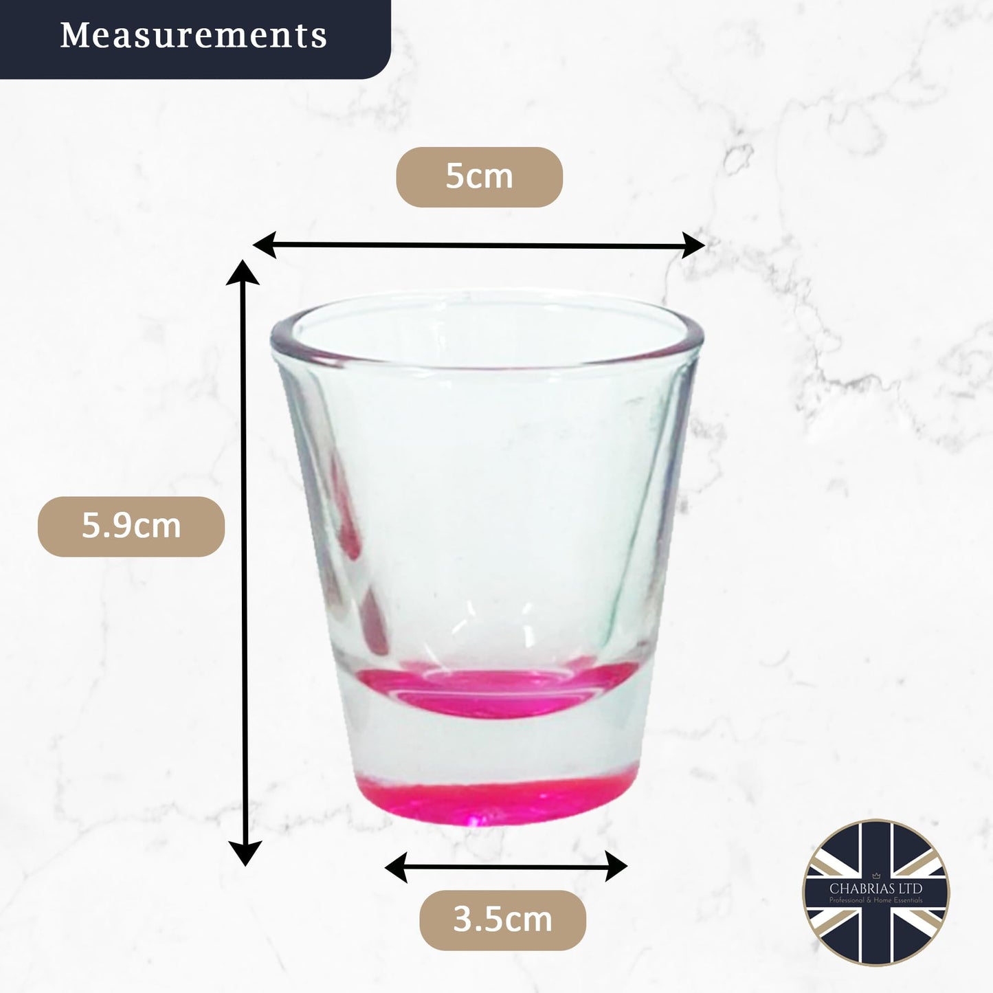 Chabrias Ltd 6 Colour Heavy Base Shot Glass Set, 44ml Shot Glass, Shot Glasses, Vodka, Whisky, Sambuca, Shots, Party Shot Glasses, Shot Glasses Set, Glass Shot Glasses, Espresso Shot Glass, Shot Cups - Premium Kitchen from Chabrias Ltd - Just £18.04! Shop now at Chabrias Ltd