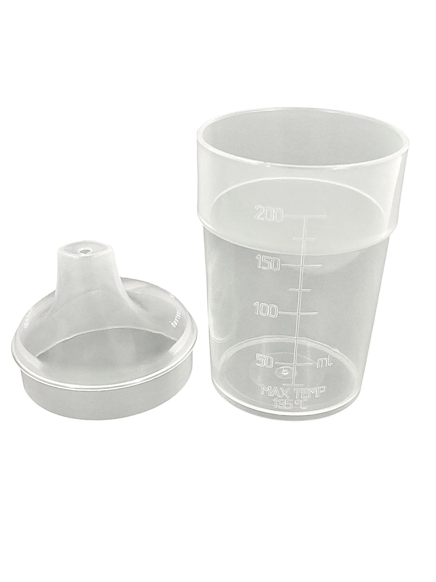 Chabrias Ltd 2 Pack Clear, Wide Spout, Feeding Beakers 200ml with Graduated Measurements in ML and Max Temperature, Spill-Proof, Dishwasher and Microwave Safe, Care Homes, Carers, Reusable UK Made - Premium Kitchen from Chabrias Ltd - Just £8.54! Shop now at Chabrias Ltd