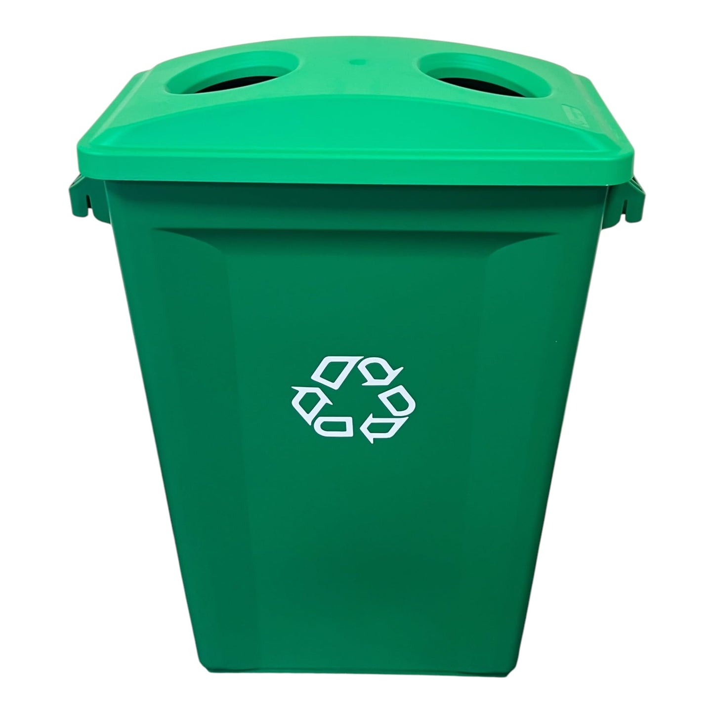 60 Litre Slim Bin, Green Base & Green 2 Hole Lid - Premium Recycling Bin from Chabrias Ltd - Just £74.99! Shop now at Chabrias Ltd