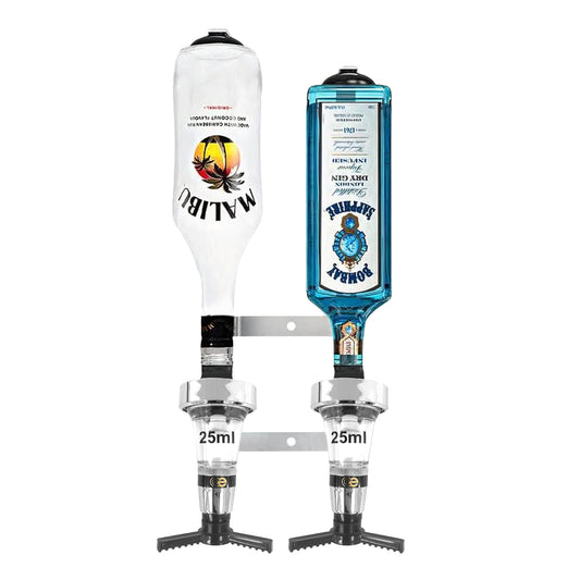 2 Bottle Wall Bar, Traditional Chrome Optic, 25ml - Premium Home from Chabrias Ltd - Just £18.99! Shop now at Chabrias Ltd