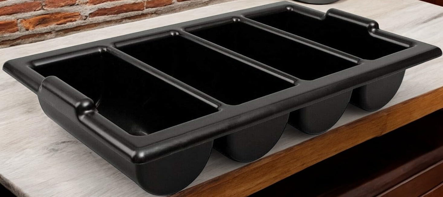 Chabrias Ltd Durable 4 Compartment GN 1/1 Cutlery Tray - Restaurant Grade, Easy-to-Clean Organizer,Efficient Kitchen Storage in Restaurants, Schools, and Commercial Use - Premium Home from Chabrias Ltd - Just £14.20! Shop now at Chabrias Ltd