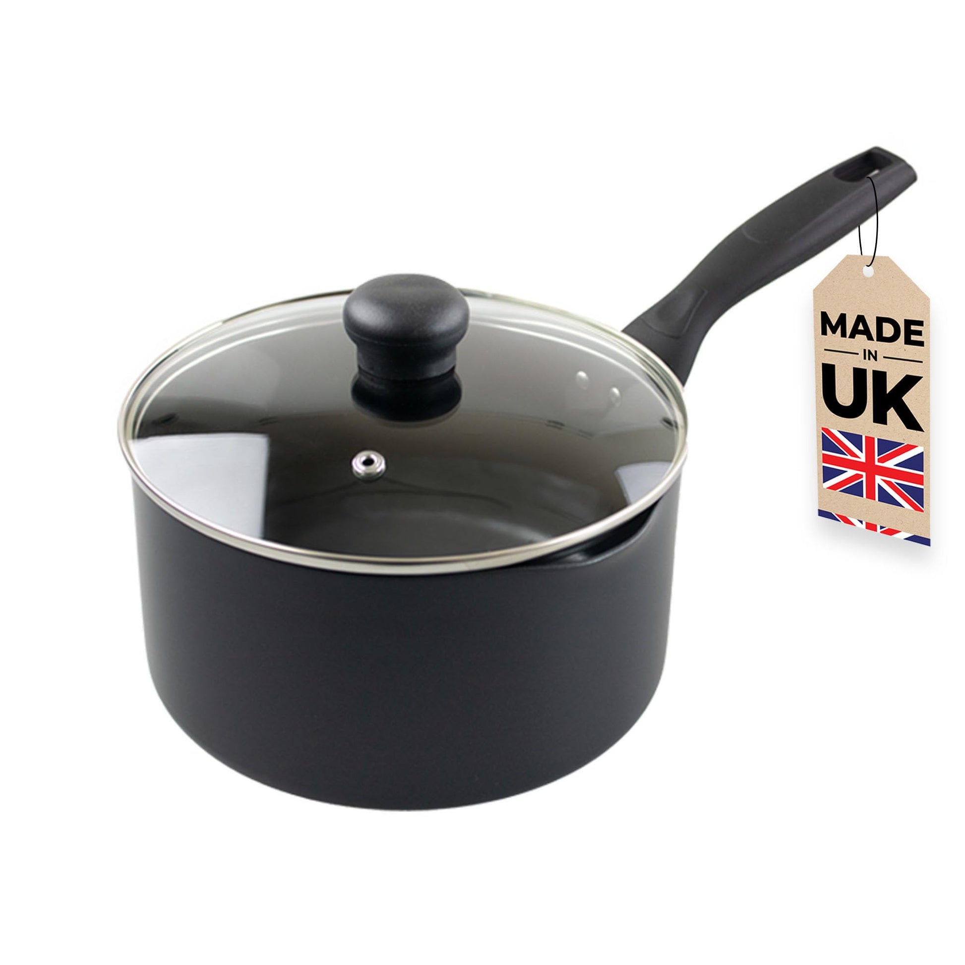 Chabrias Ltd Induction Cookware Nonstick Pots and Pans UK Made Saute Pan, Frying Pan with lid, Saucepan and Lid Deep Frying Pan/Skillet, Stay Cool Handle - Premium Kitchen from Chabrias Ltd - Just £14.24! Shop now at Chabrias Ltd