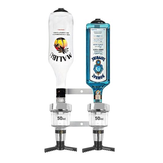 2 Bottle Wall Bar, Traditional Chrome Optic, 50ml - Premium Home from Chabrias Ltd - Just £18.99! Shop now at Chabrias Ltd
