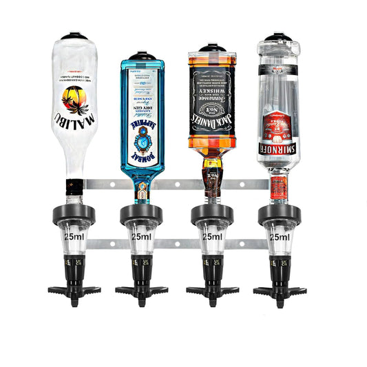 4 Bottle Wall Bar, Traditional Optic, 25ml - Premium Home from Chabrias Ltd - Just £29.99! Shop now at Chabrias Ltd