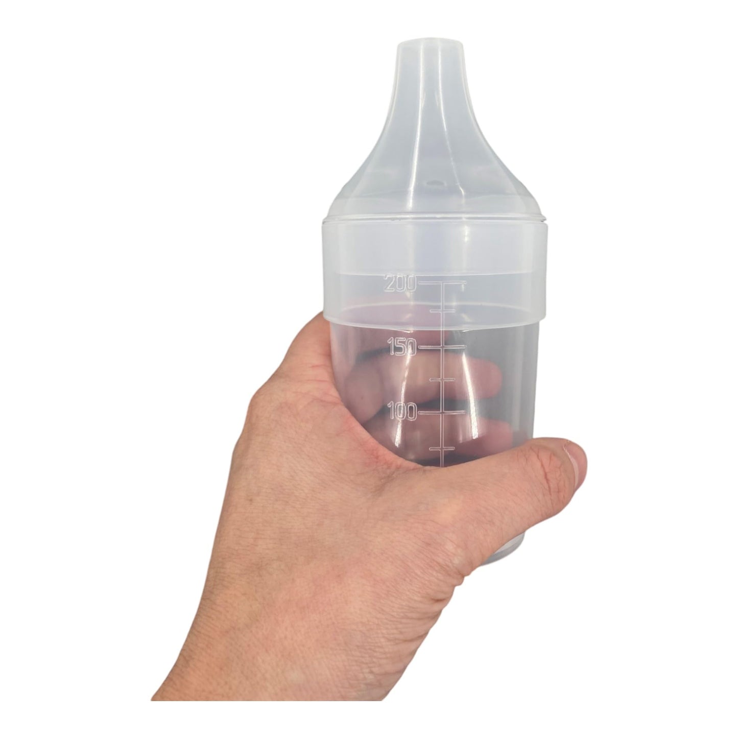 Chabrias Ltd 2 Pack Clear, Wide Spout, Feeding Beakers 200ml with Graduated Measurements in ML and Max Temperature, Spill-Proof, Dishwasher and Microwave Safe, Care Homes, Carers, Reusable UK Made - Premium Kitchen from Chabrias Ltd - Just £8.54! Shop now at Chabrias Ltd