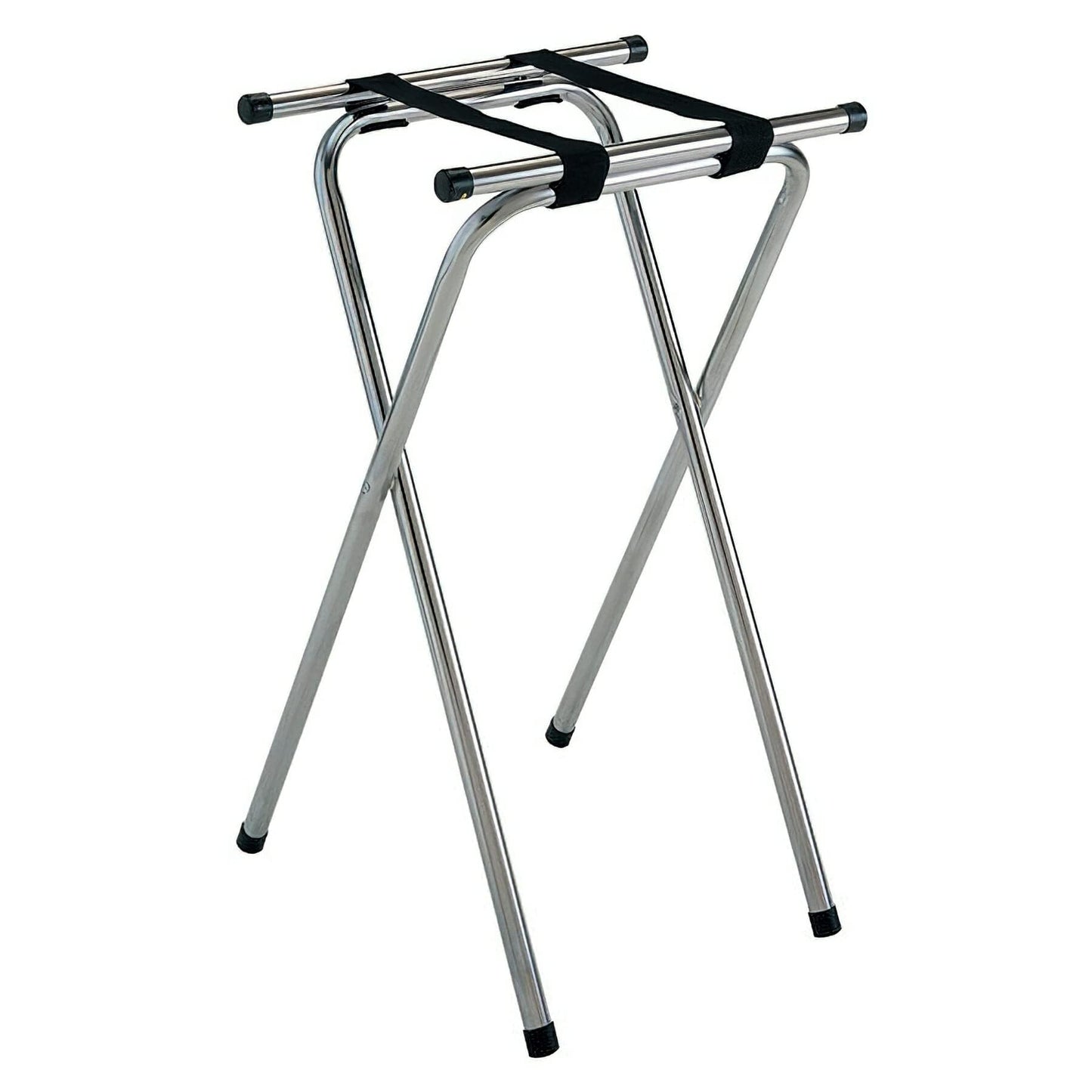 Chabrias 31" Folding Chrome Tray Stand - Stylish and Space-Saving Solution for Restaurants, Bars, and Events - Premium Home from Chabrias Ltd - Just £37.99! Shop now at Chabrias Ltd