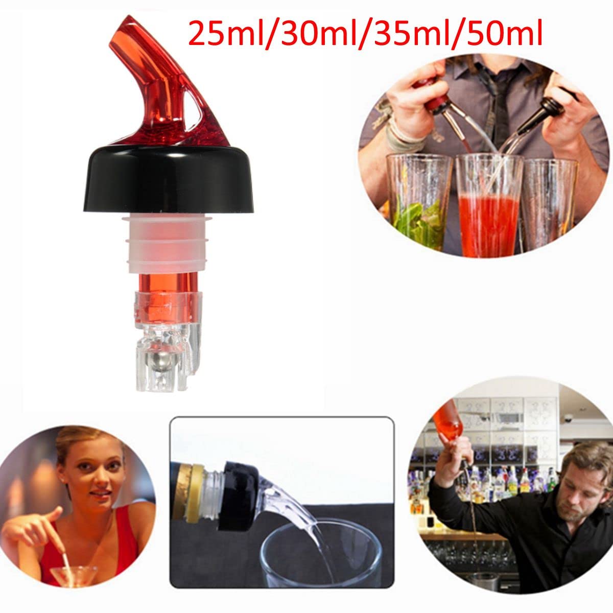Econo-Pour Red, Pack of 6 (30ml) - Premium Kitchen from Chabrias Ltd - Just £12.59! Shop now at Chabrias Ltd