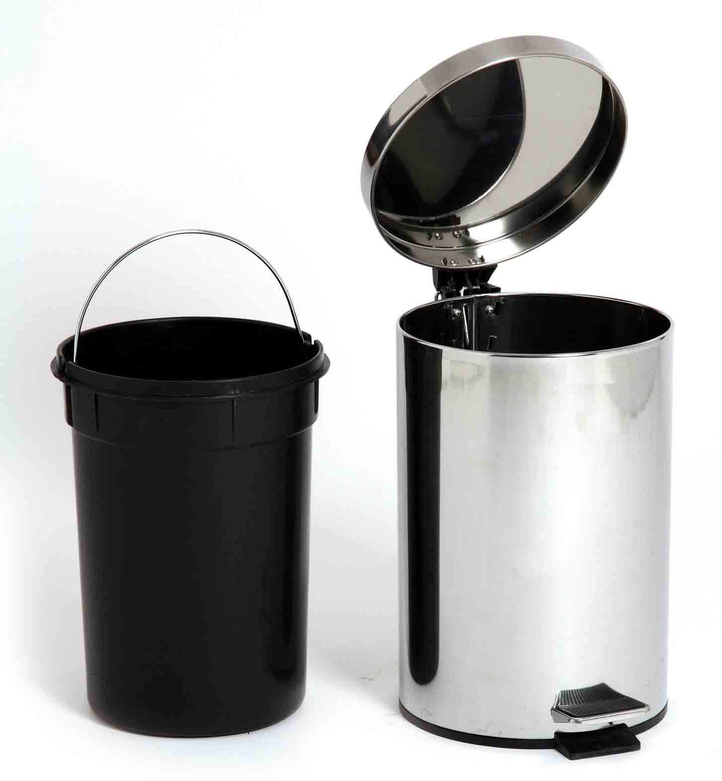 Steel Pedal Bin, Chrome, 12L - Premium Home from Chabrias Ltd - Just £19.99! Shop now at Chabrias Ltd