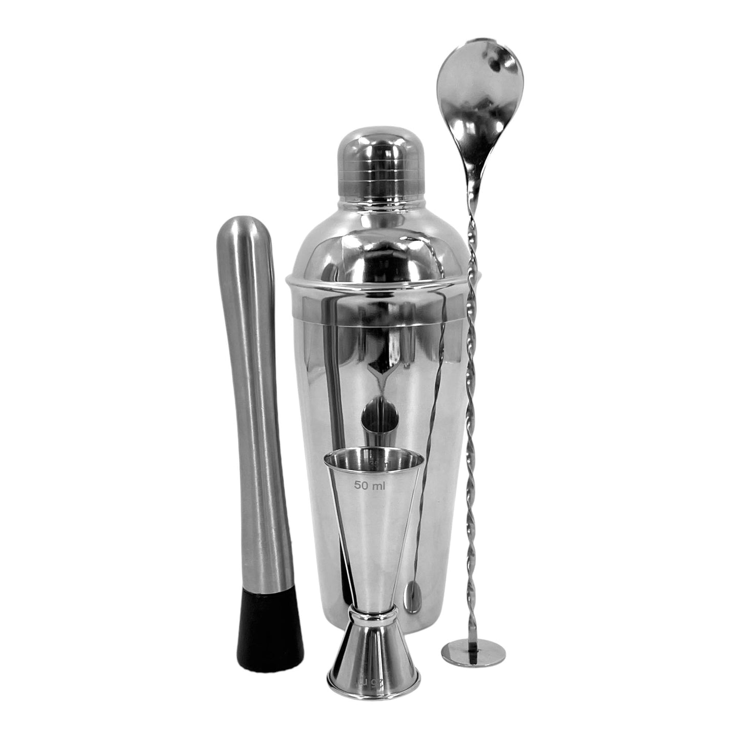 Premium Stainless Steel Cocktail Shakers Set,Cocktail Making Kit, Cocktail Set, Shaker, Jigger, Muddler, Strainer, Pourers, Mixing Spoon, Bar Blade & More - Premium Home from Chabrias Ltd - Just £9.99! Shop now at Chabrias Ltd