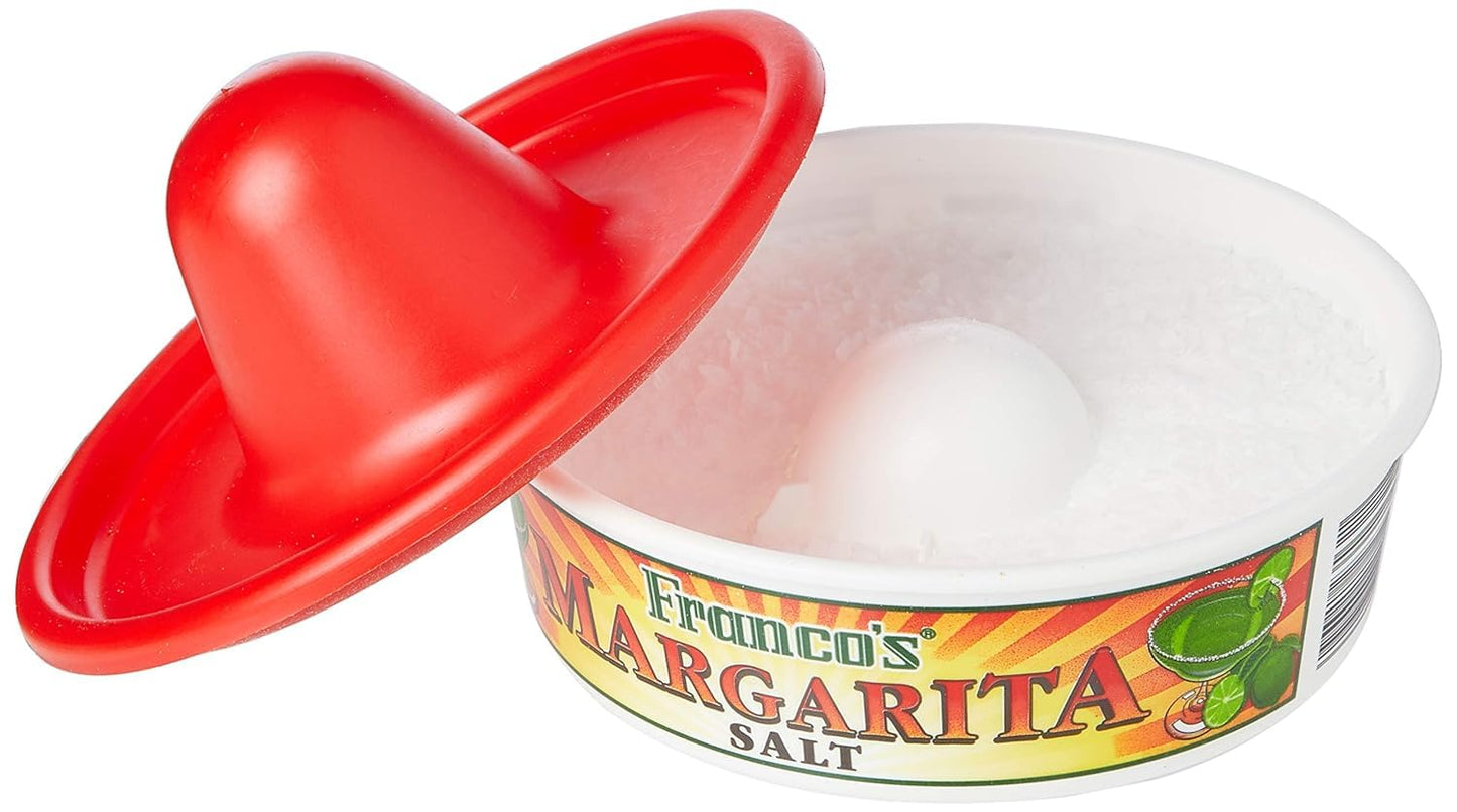 Franco's Margarita Tequila Salt Hatpack - 6.25oz/177g Glass Rimmer Set with Lime Juice Lid and Salt Storage Base for Authentic Mexican Margaritas & Tequila Shots - Premium Home from Chabrias Ltd - Just £9.02! Shop now at Chabrias Ltd