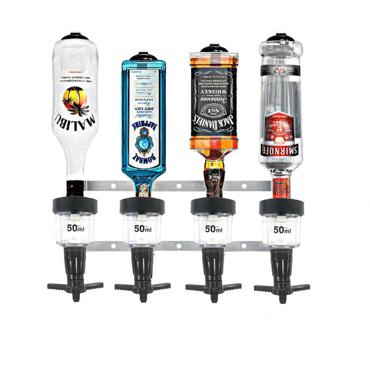 4 Bottle Wall Bar, Traditional Optic, 50ml - Premium Home from Chabrias Ltd - Just £36.99! Shop now at Chabrias Ltd