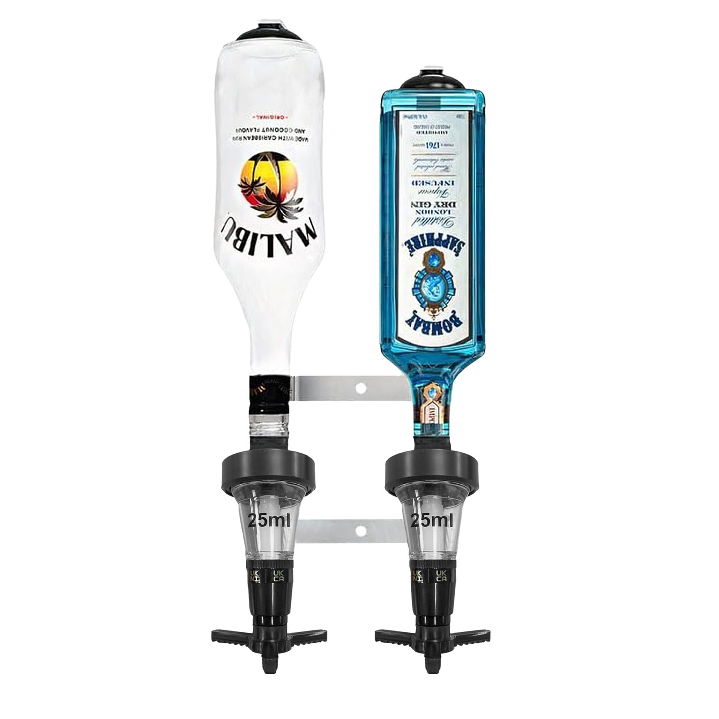 2 Bottle Wall Bar, Traditional Optic, 25ml - Premium Home from Chabrias Ltd - Just £18.99! Shop now at Chabrias Ltd