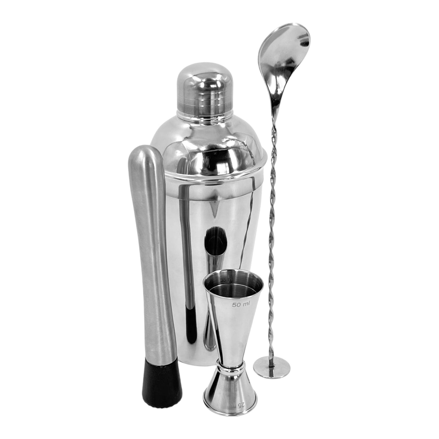 Premium Stainless Steel Cocktail Shakers Set,Cocktail Making Kit, Cocktail Set, Shaker, Jigger, Muddler, Strainer, Pourers, Mixing Spoon, Bar Blade & More - Premium Home from Chabrias Ltd - Just £9.99! Shop now at Chabrias Ltd
