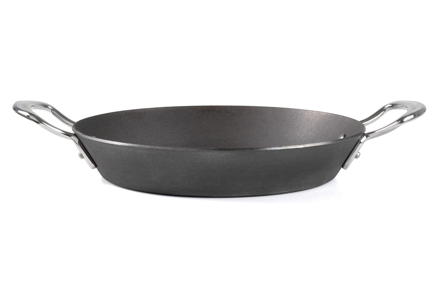 Samuel Groves Professional Seasoned Carbon Steel Range Frying Pan, Balti Dish, Paella Pan and BBQ Melting Pot, Indestructible Construction for Cooking Any Dish UK Made - Premium Kitchen from Samuel Groves - Just £33.25! Shop now at Chabrias Ltd