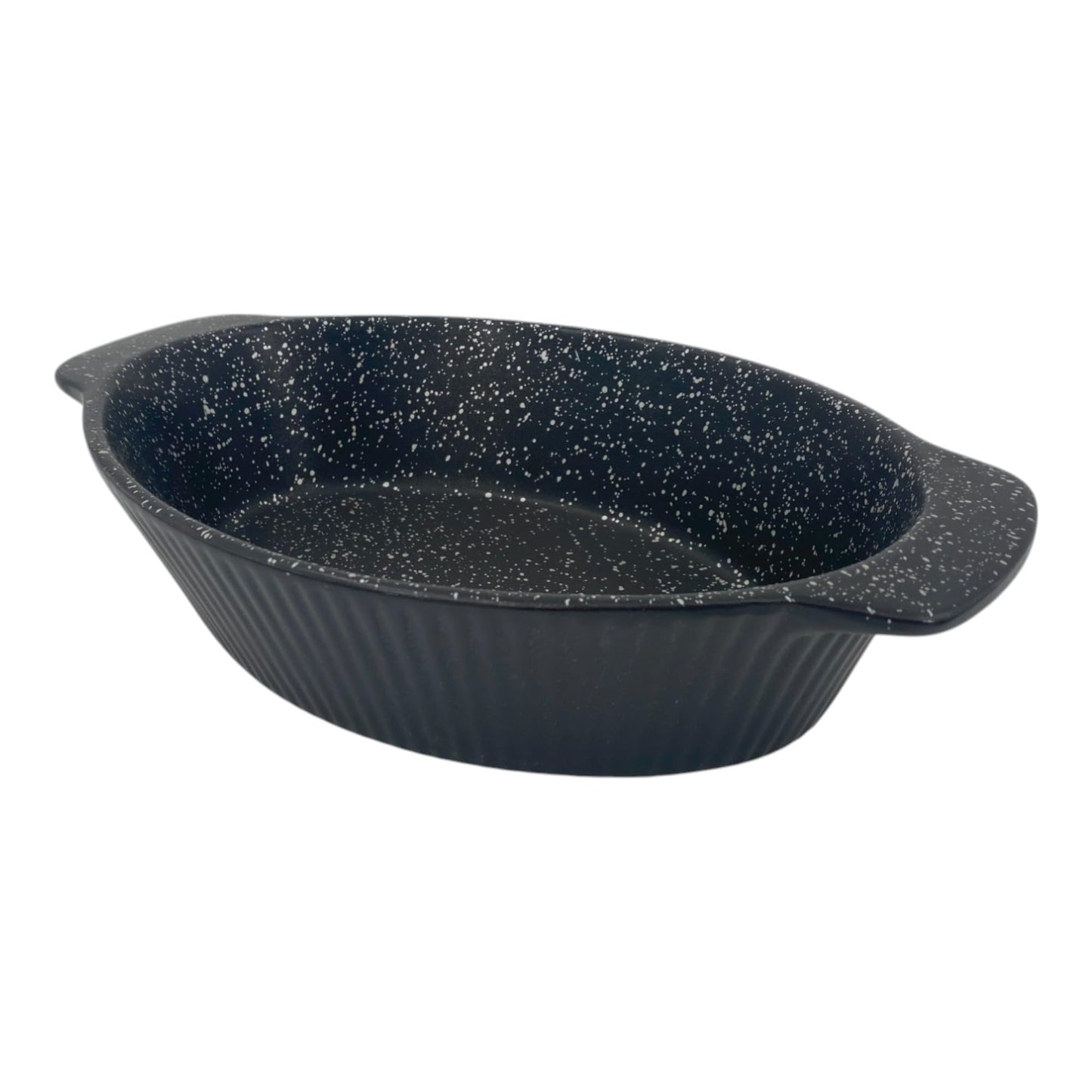 Non Stick ILAG Coating Black Silver Speckle Ceramic Roaster Casserole Dishes - Premium Kitchen from Chabrias Ltd - Just £9.45! Shop now at Chabrias Ltd