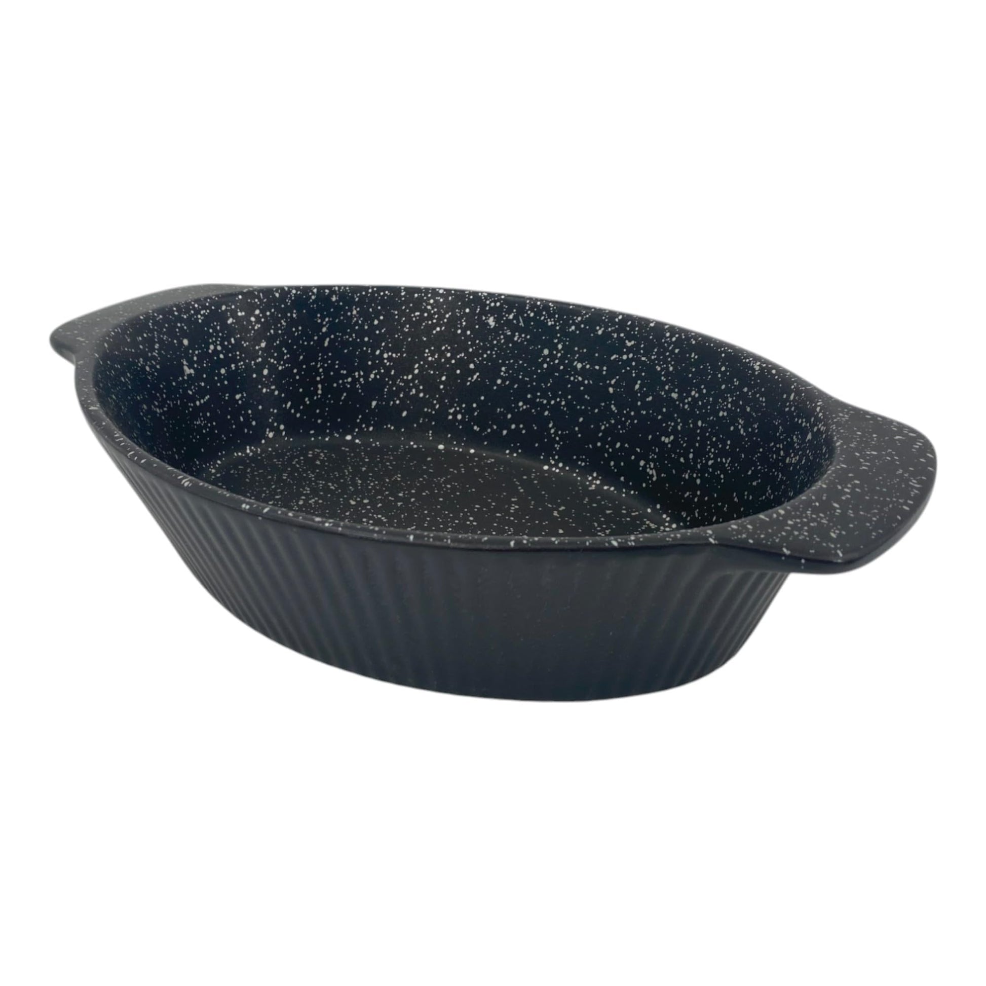 Non Stick ILAG Coating Black Silver Speckle Ceramic Roaster Casserole Dishes - Premium Kitchen from Chabrias Ltd - Just £9.45! Shop now at Chabrias Ltd