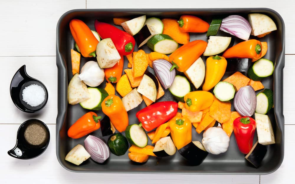 Hard Anodised Roasting Dish With Integral Handles, 14" - Premium ROASTING_PAN from Mermaid - Just £49.99! Shop now at Chabrias Ltd
