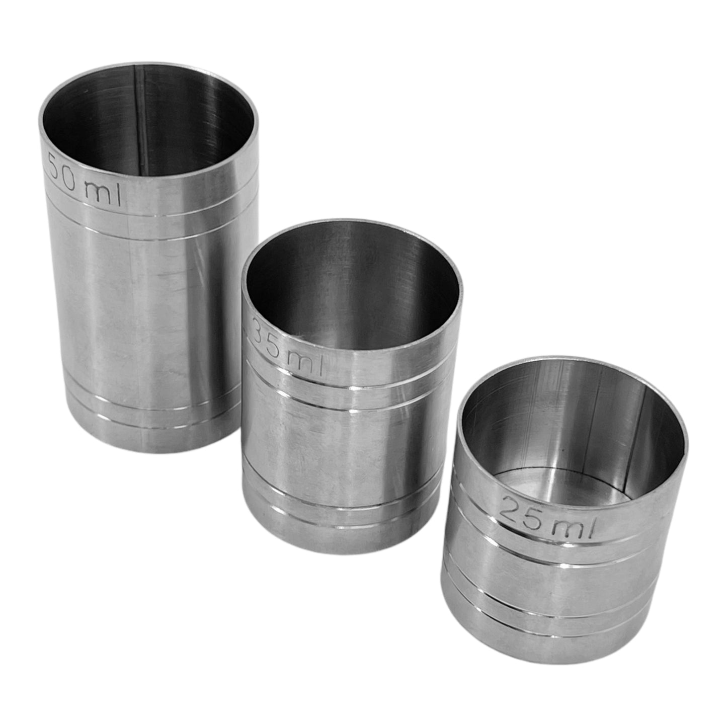 Stainless Steel Thimble Measure 25ml, 35ml, 50ml, Drinks Measure, Government Stamped - Premium Kitchen from Chabrias Ltd - Just £9.99! Shop now at Chabrias Ltd