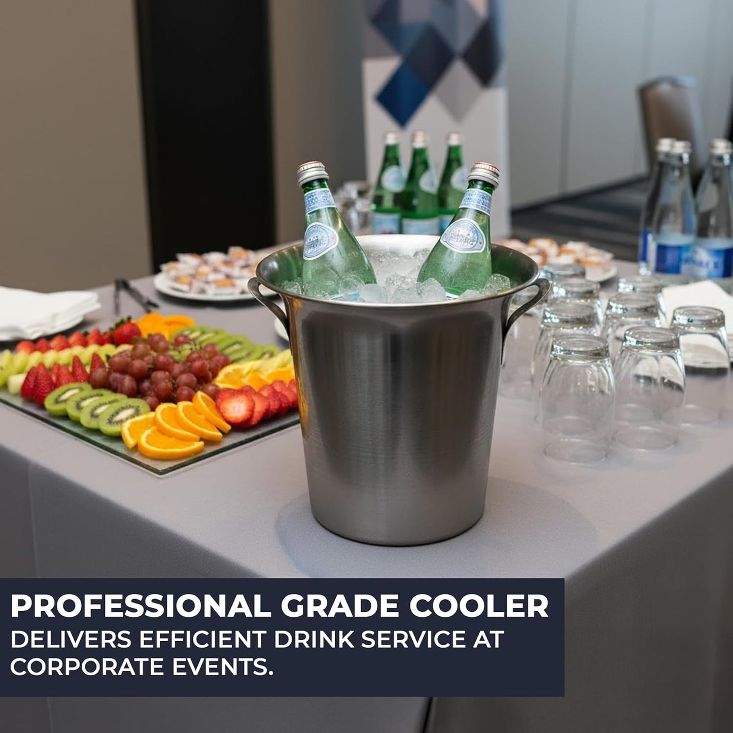 Premium Stainless Steel Ice Bucket 4.5L | Wine & Champagne Drinks Cooler for Parties, BBQs & Home Bars - Premium from Chabrias Ltd - Just £13.99! Shop now at Chabrias Ltd