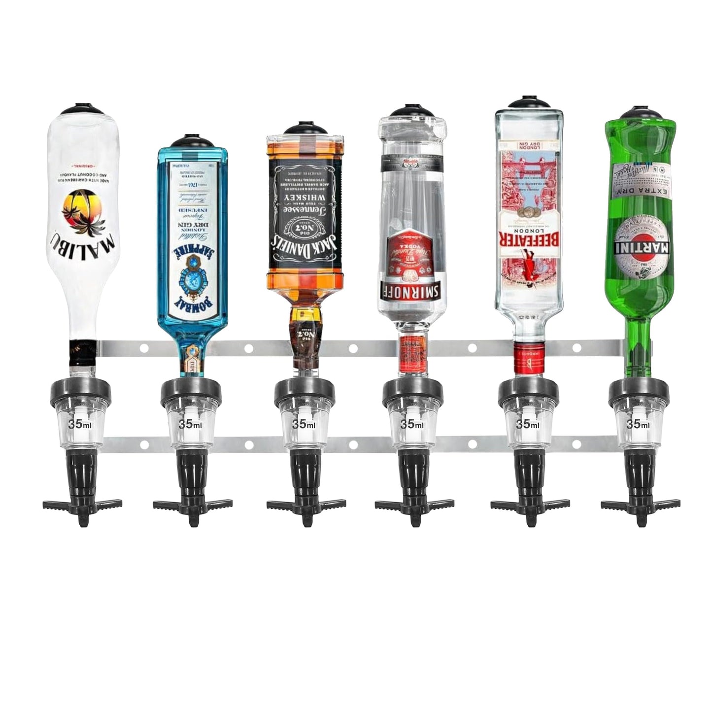 6 Bottle Wall Bar, Traditional Optic, 35ml - Premium Home from Chabrias Ltd - Just £45.99! Shop now at Chabrias Ltd