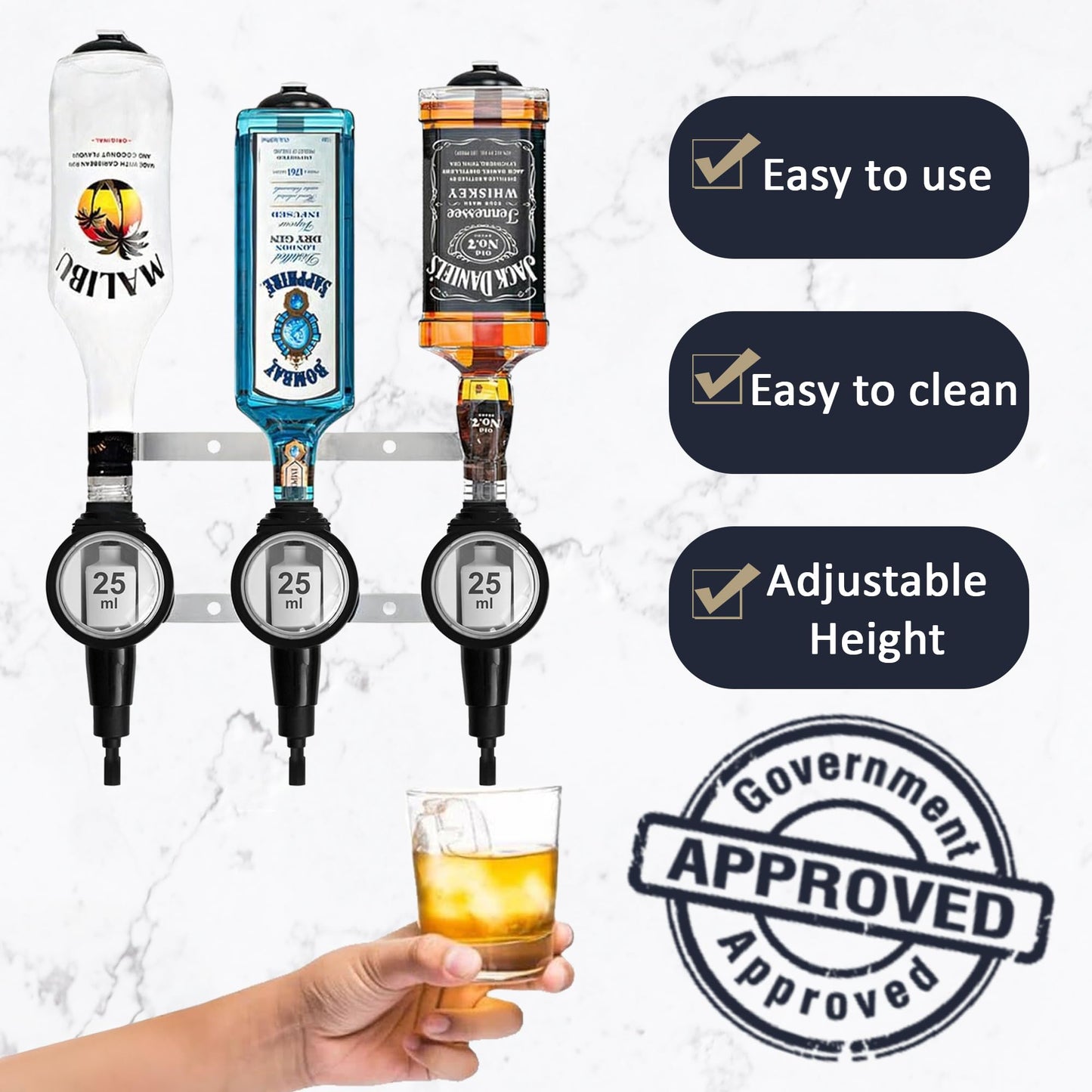 3 Bottle Wall Bar, Professional Optic, 25ml - Premium Home from Chabrias Ltd - Just £33.99! Shop now at Chabrias Ltd
