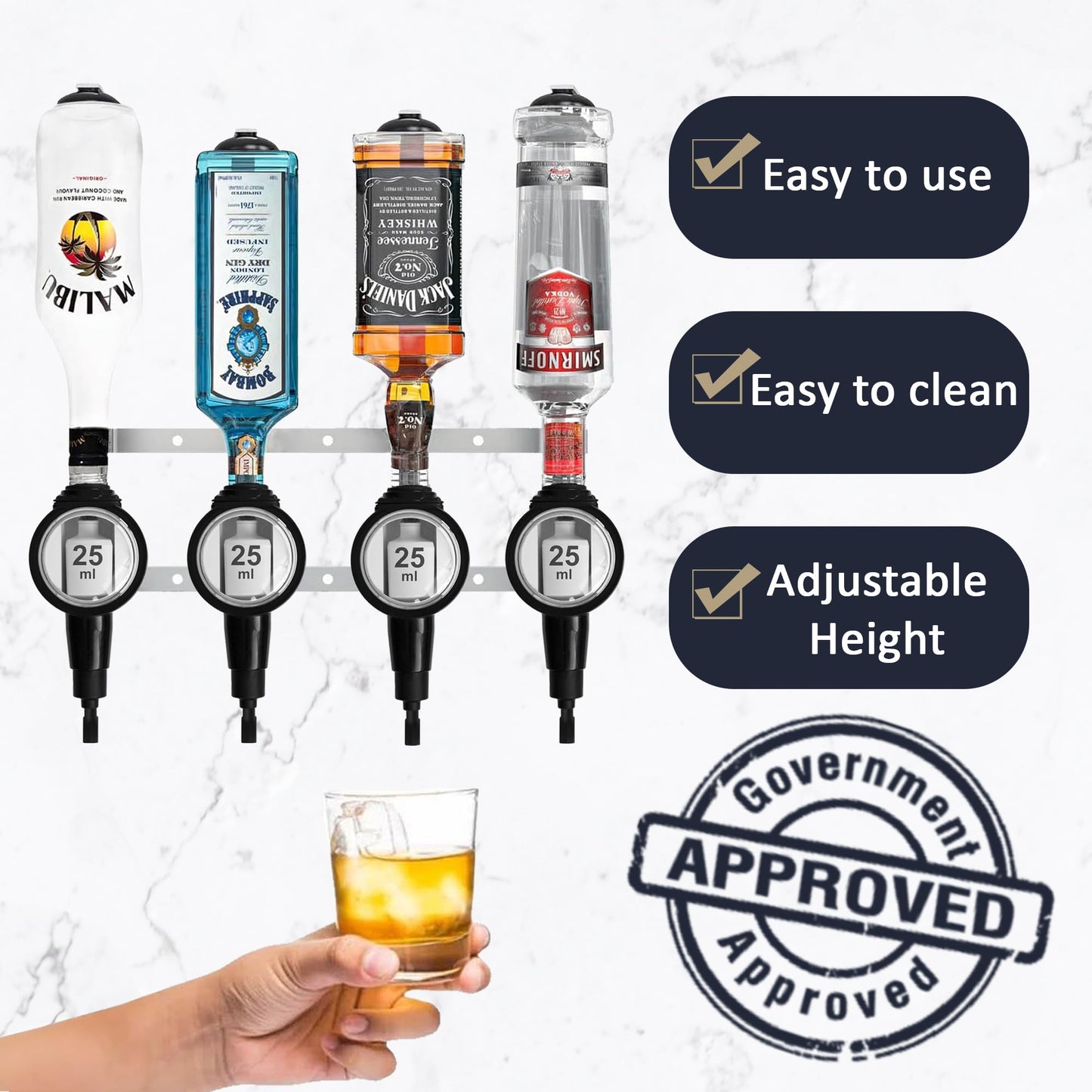 4 Bottle Wall Bar, Professional Optic, 25ml - Premium Home from Chabrias Ltd - Just £44.99! Shop now at Chabrias Ltd