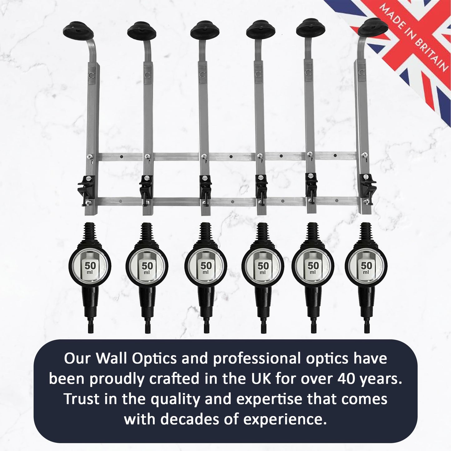 6 Bottle Wall Bar, Professional Optic, 50ml - Premium Home from Chabrias Ltd - Just £72.99! Shop now at Chabrias Ltd