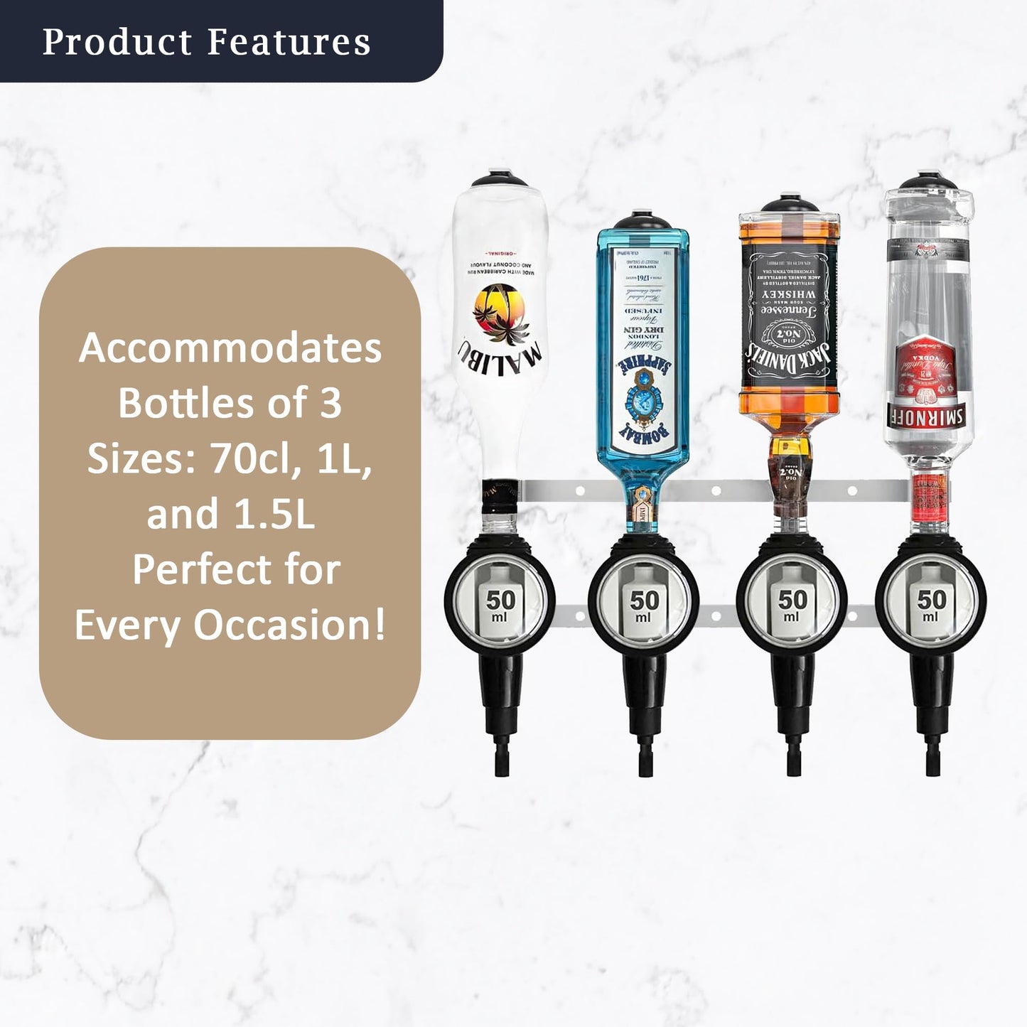 4 Bottle Wall Bar, Professional Optic, 50ml - Premium Home from Chabrias Ltd - Just £54.99! Shop now at Chabrias Ltd