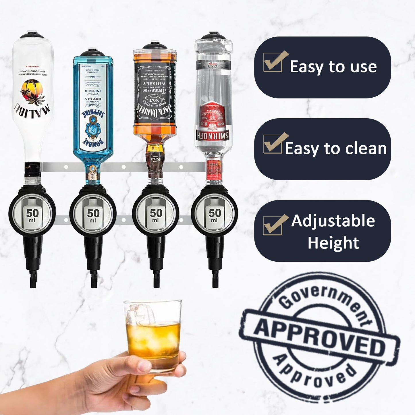4 Bottle Wall Bar, Professional Optic, 50ml - Premium Home from Chabrias Ltd - Just £54.99! Shop now at Chabrias Ltd