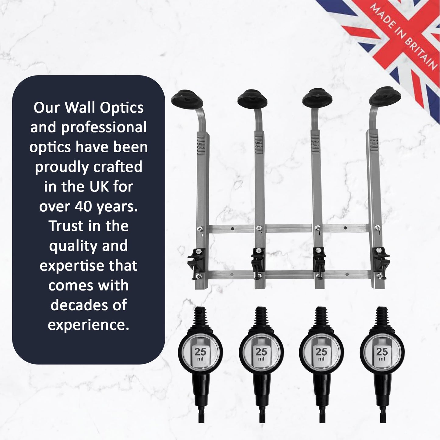 4 Bottle Wall Bar, Professional Optic, 25ml - Premium Home from Chabrias Ltd - Just £44.99! Shop now at Chabrias Ltd