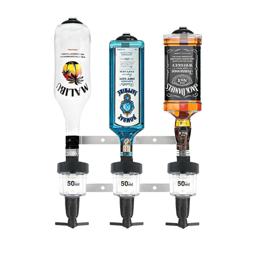 3 Bottle Wall Bar, Traditional Optic, 50ml - Premium Home from Chabrias Ltd - Just £22.99! Shop now at Chabrias Ltd