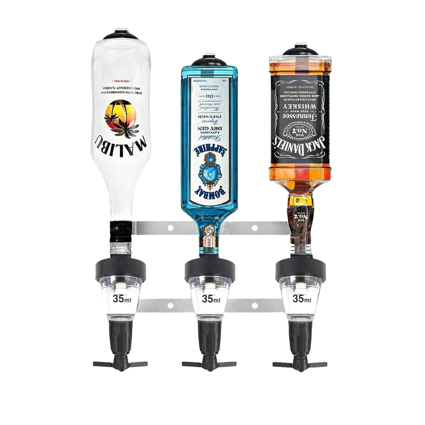 3 Bottle Wall Bar, Traditional Optic, 35ml - Premium Home from Chabrias Ltd - Just £24.99! Shop now at Chabrias Ltd