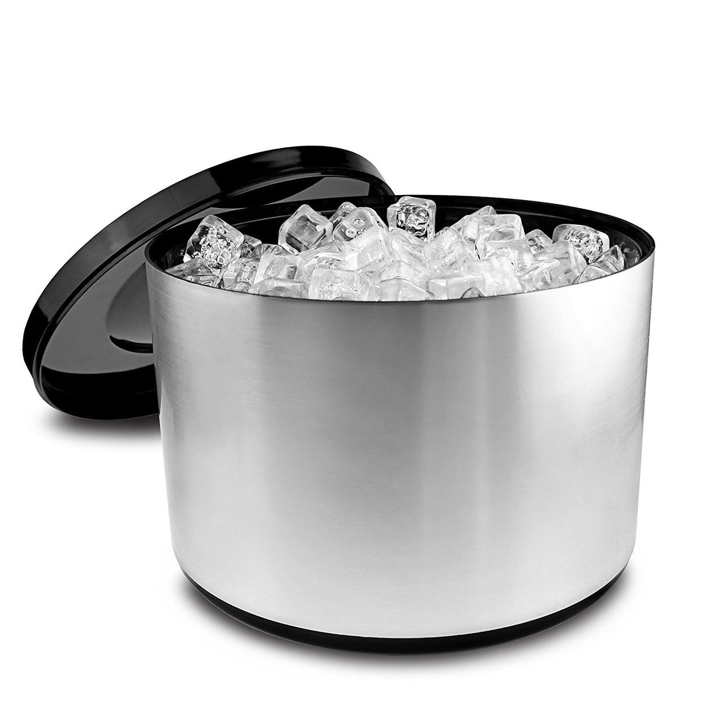 Chabrias Ice Bucket with Lid and Ice Tongs | Round & Double Walled Insulation | Perfect for Home Bars, Pubs, Restaurants, BBQs and Picnics - Premium Kitchen from Chabrias Ltd - Just £14.24! Shop now at Chabrias Ltd